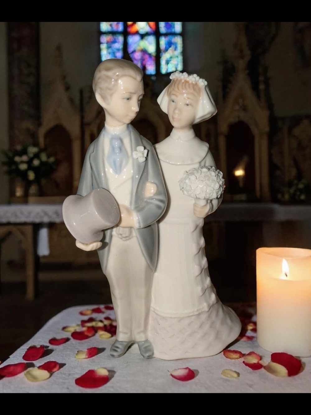 Vtg Lladro Wedding Couple Sweet Bride & Groom Figurine 4808 Cake Topper Retired